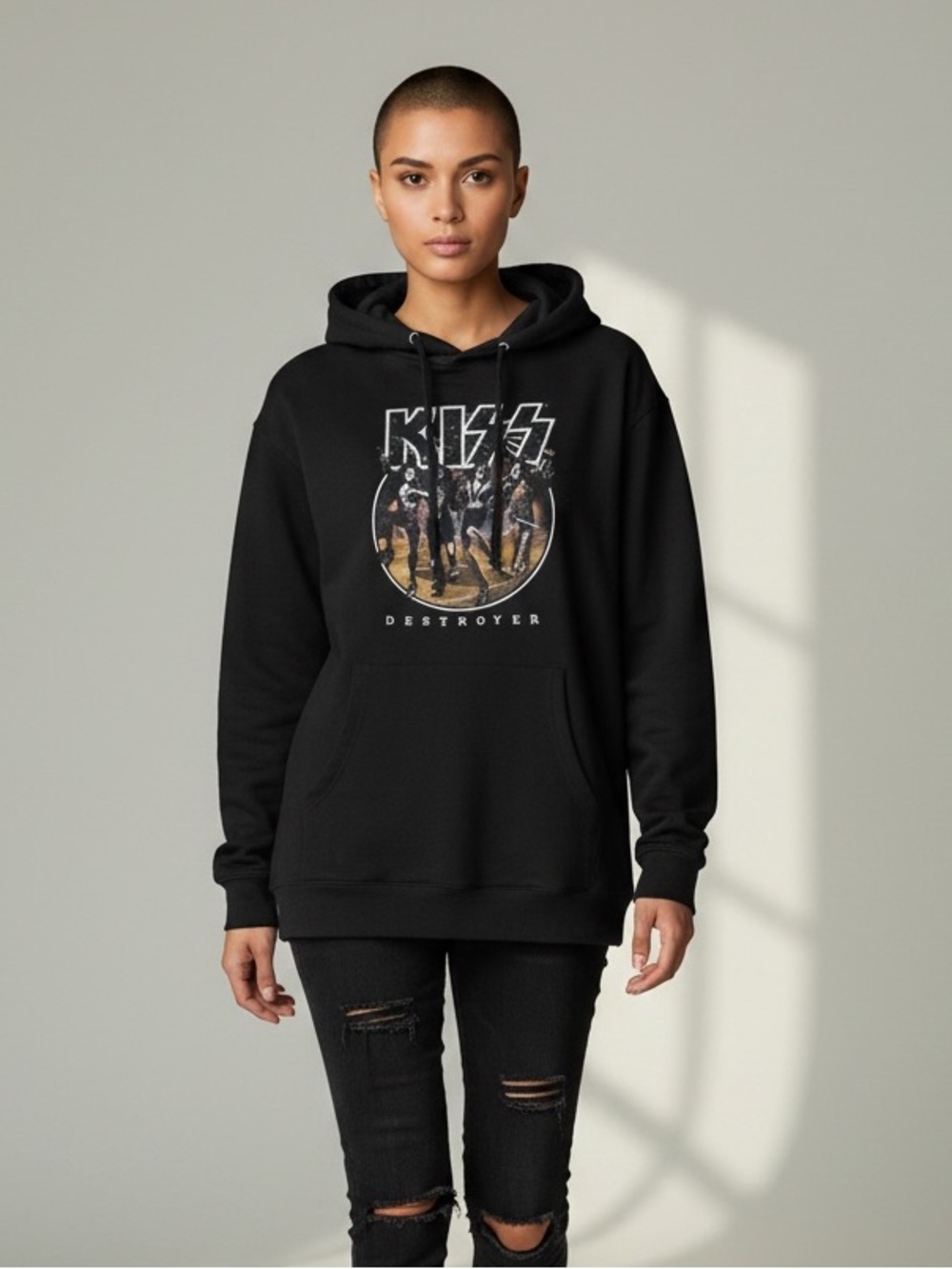 Kiss Destroyer Hoodie X INDEPENDENT TRADING CO Sz XXL Rock Band